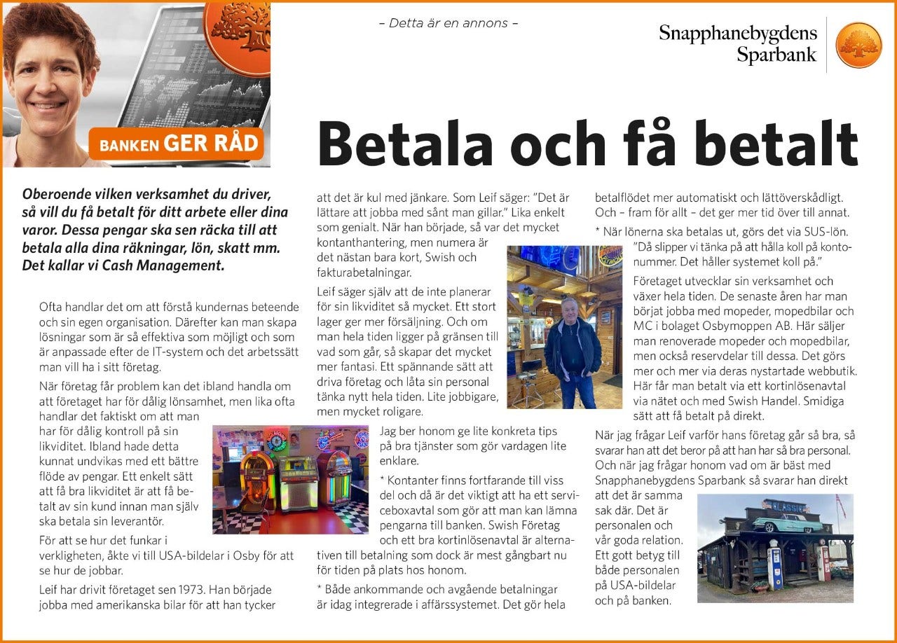 bilder som symboliserar artiklar banken skapat på temat "Banken ger råd" till våra företagskunder