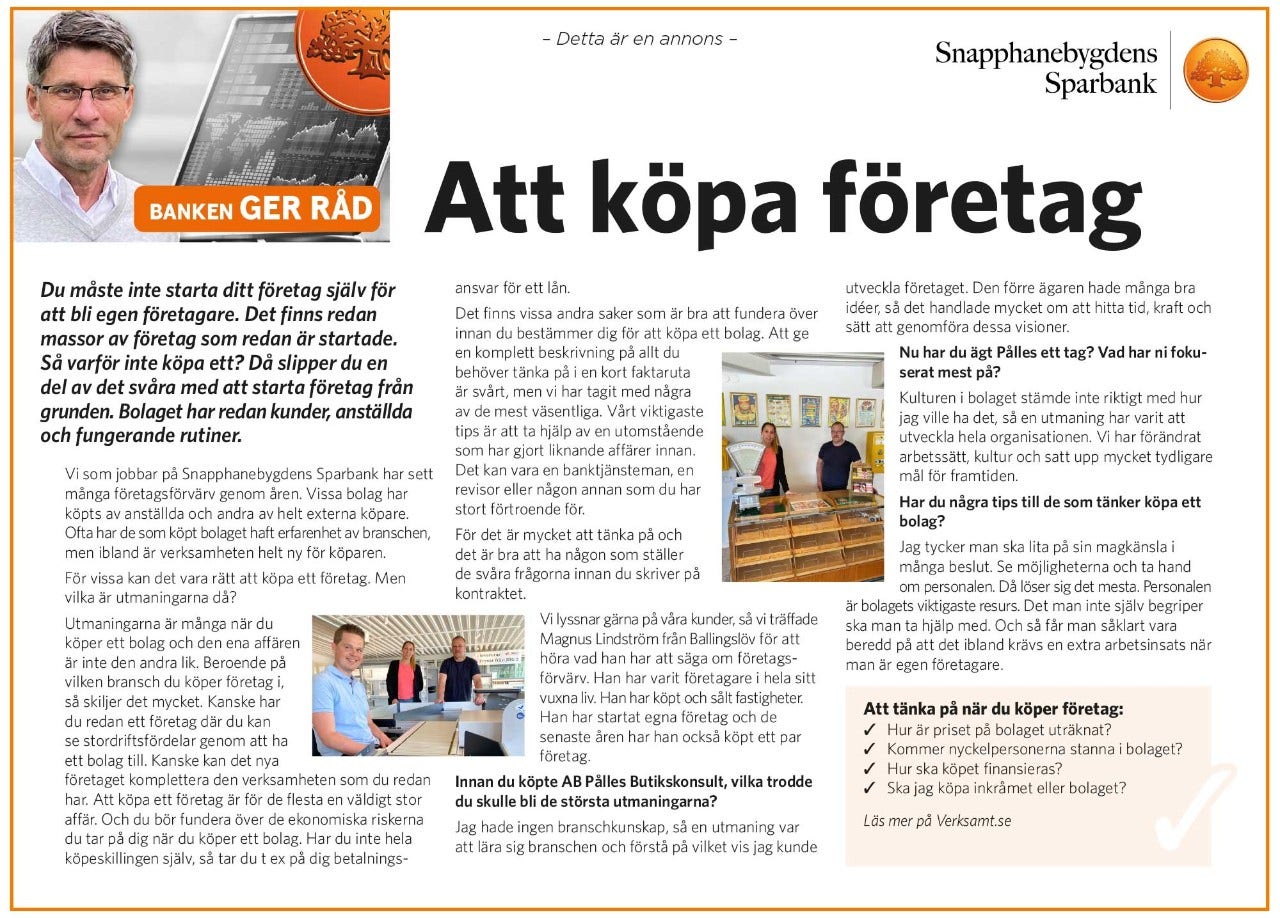 bilder som symboliserar artiklar banken skapat på temat "Banken ger råd" till våra företagskunder