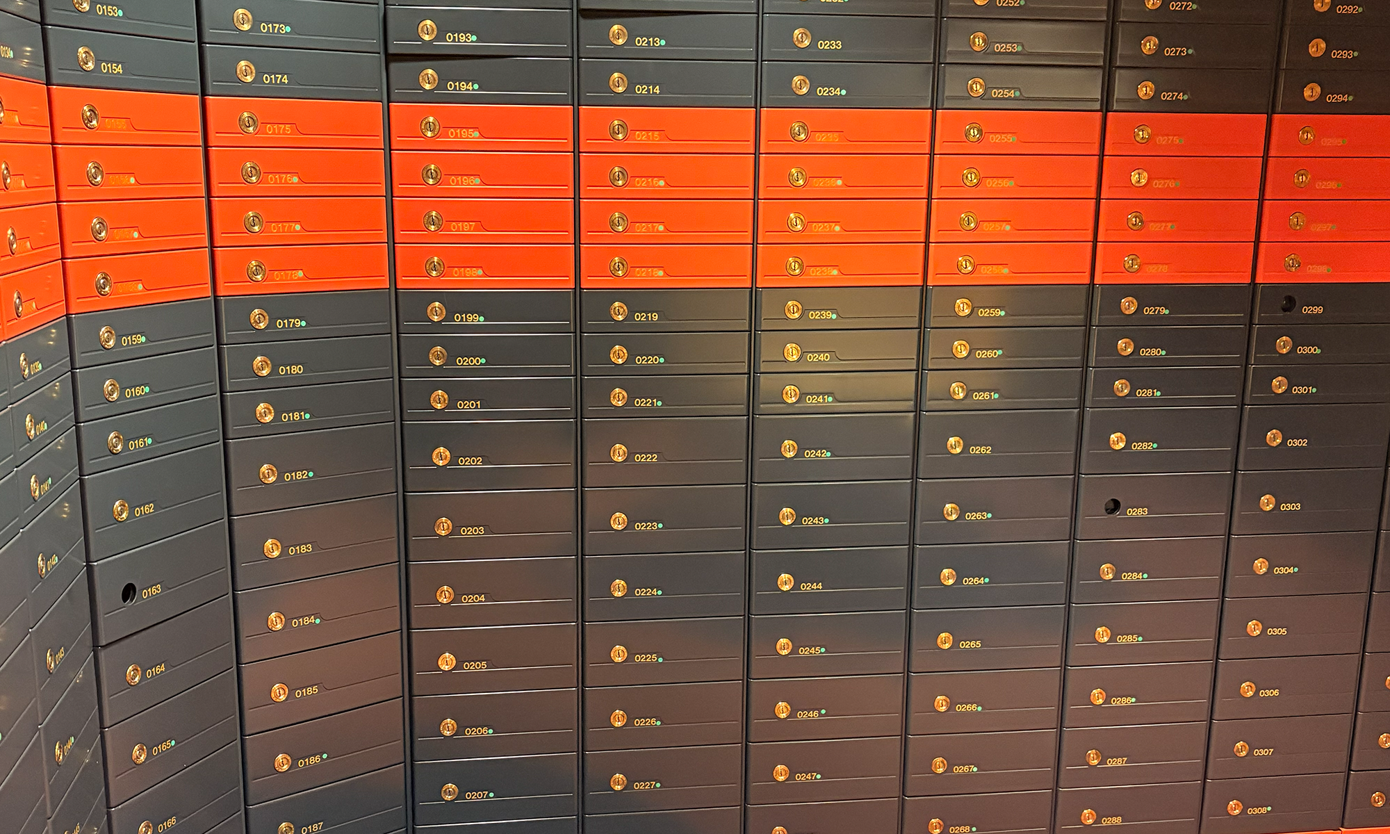 en bild från valvet med bankens bankfack.